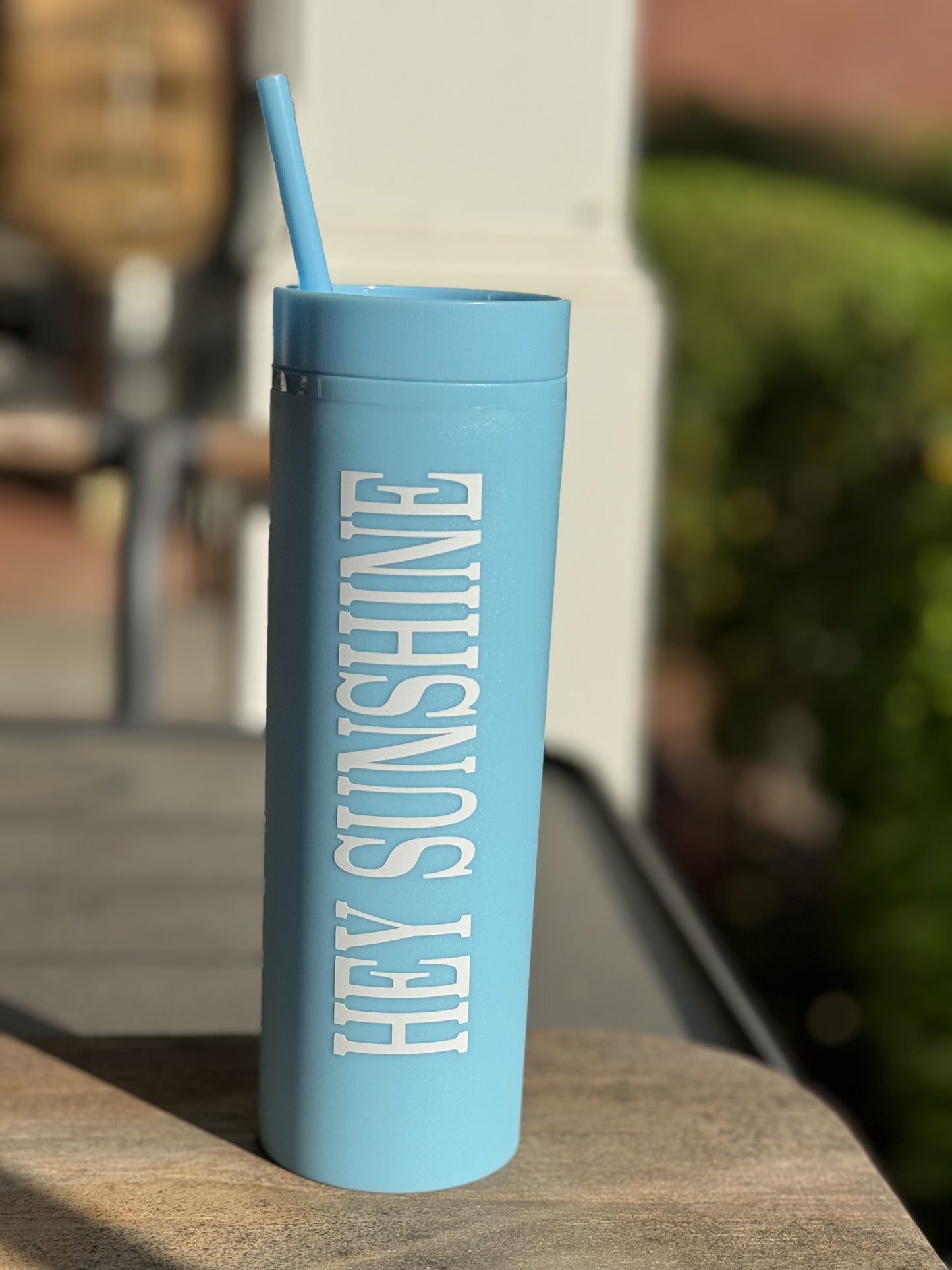 HEY SUNSHINE TUMBLER (LIGHT BLUE)