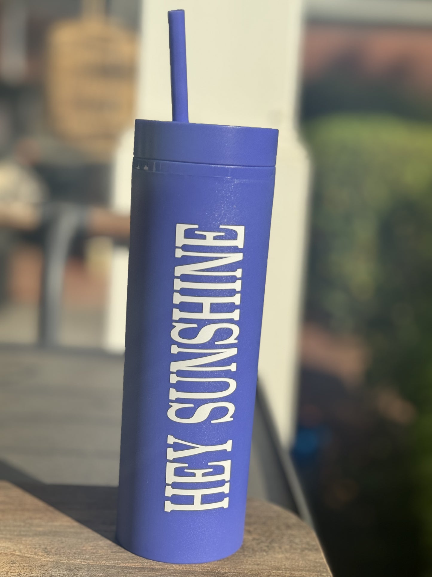 HEY SUNSHINE TUMBLER (DARK BLUE)
