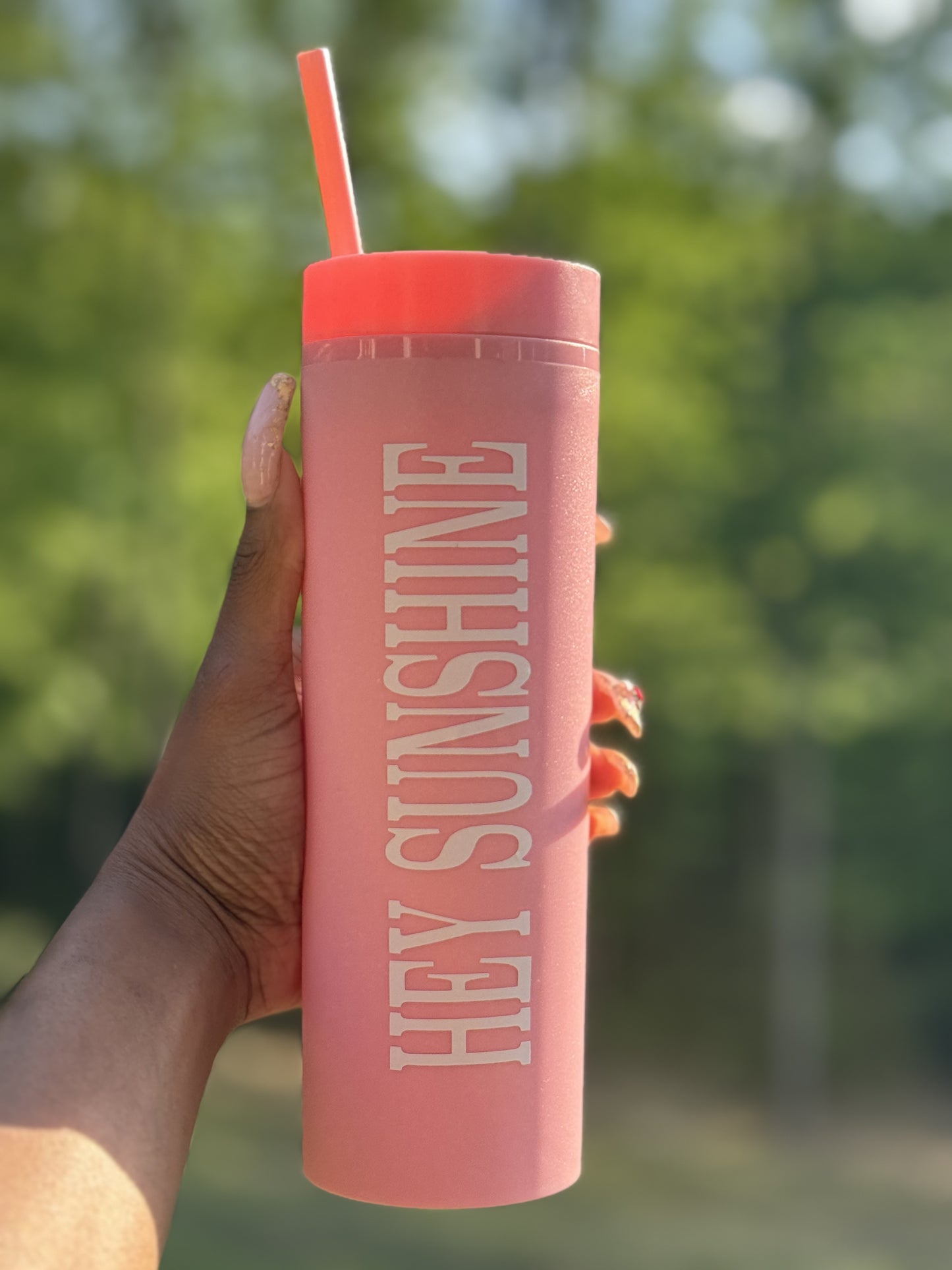 HEY SUNSHINE TUMBLER (PINK)