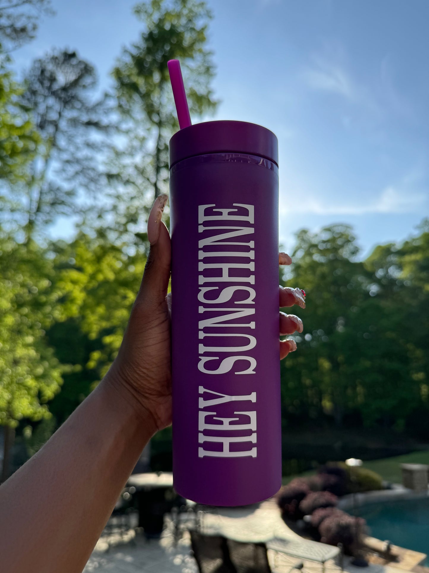 HEY SUNSHINE TUMBLER (PURPLE)