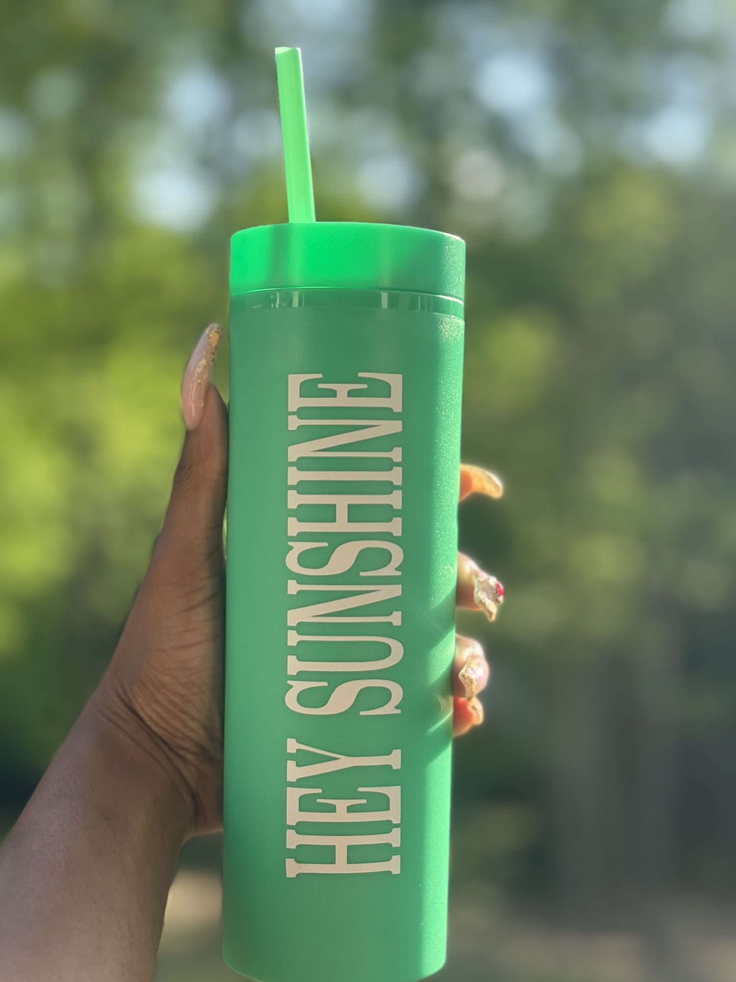 HEY SUNSHINE TUMBLER (TURQUOISE)