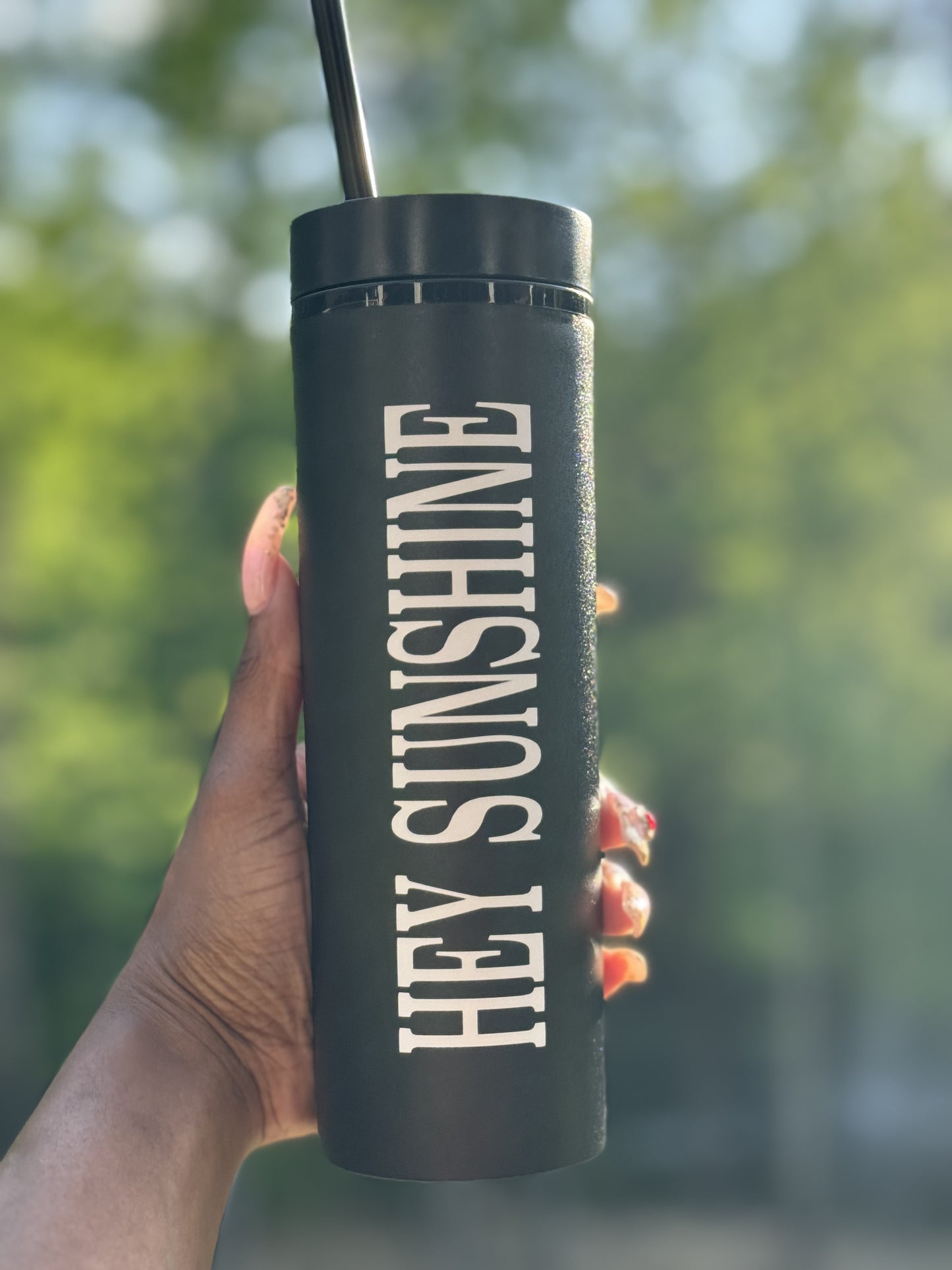 HEY SUNSHINE TUMBLER (BLACK)